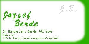 jozsef berde business card